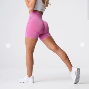 NVGTN Bubble Gum Pink Contour Seamless Shorts